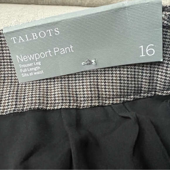 NWT Talbots Newport Houndstooth Trouser Pants Wool 16 Academia Professional - Picture 12 of 15